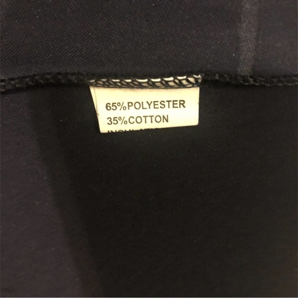 Embroidered Navy Flare Midi Dress Geese & Floral Design Long Sleeved Zip Back S - Picture 7 of 9